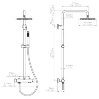 Душевая стойка City VSFS-4CT1BN, брашированный никель - Gidratop.ru изображение
