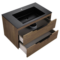 База под раковину Chiara 2D 800 подвесная, 2 выкатных ящика soft-close, T.Oak - Gidratop.ru изображение