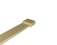 Душевая перегородка Walk-In VSW-7HS100GWG, 1000*2000, браш.золото, стекло ламинир. с золотыми нитями - Gidratop.ru изображение