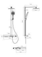 Душевая стойка Arco VSFS-4AR1CH с изливом, хром - Gidratop.ru изображение