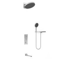 Душевой комплект VSFW-433TI3RCH встраиваемый, термостатический, трехрежимный, хром - Gidratop.ru изображение