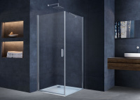 Душевой уголок Alpha VSR-3ALP9095CL, 950*900, хром, стекло прозрачное - Gidratop.ru изображение