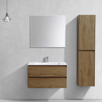 База под раковину Luka 800 подвесная, 2 выкатных ящика soft-close, T.Oak - Gidratop.ru изображение