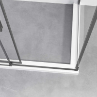 Душевой уголок Slim-N VSS-4SN9010CLGM, 1000*900, вороненая сталь, стекло прозрачное - Gidratop.ru изображение