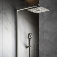 Душевая стойка Inspire VSFS-3I13TGM термостатическая с изливом, вороненая сталь - Gidratop.ru изображение