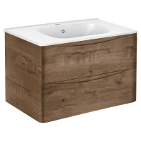 База под раковину Paola 800 подвесная, 2 выкатных ящика soft close, V.Oak - Gidratop.ru изображение