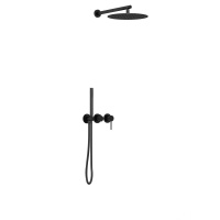 Душевой комплект Groove VSFW-4G01MB встраиваемый, 2 режима, 30см верх душ, черный - Gidratop.ru изображение