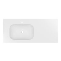 Раковина Elise VCB-4EL120MW-L, Corian левая, цвет белый матовый - Gidratop.ru изображение