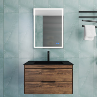 База под раковину Chiara 2D 800 подвесная, 2 выкатных ящика soft-close, С.Oak - Gidratop.ru изображение