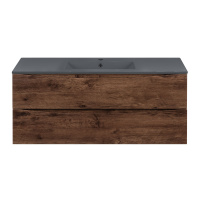 База под керамическую раковину Mia 1200 подвесная, 2 выкатных ящика soft close, R.Wood - Gidratop.ru изображение