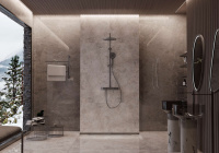 Душевая стойка VSFS-402GM, вороненая сталь - Gidratop.ru изображение