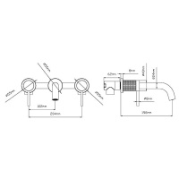 Смеситель для раковины Groove VBFW-4G1BG4 встраиваемый, брашированное золото - Gidratop.ru изображение