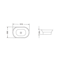 Раковина керамическая Vincea VBS-205, 510*395*150, накладная, цвет белый, - Gidratop.ru изображение