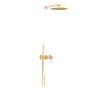 Душевой комплект Groove VSFW-4G01BG4 встраиваемый, 2 режима, 30см верх душ, брашированное золото - Gidratop.ru изображение