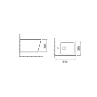Биде подвесное VB1-12, цвет белый - Gidratop.ru изображение