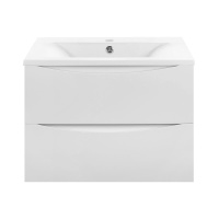 База под раковину Mia 600 подвесная, 2 выкатных ящика soft close, G.White - Gidratop.ru изображение