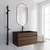 База под раковину Chiara 800 подвесная, 1 выкатной ящик soft-close, C.Oak - Gidratop.ru изображение