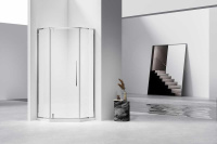 Душевой уголок Slim-N VSP-4SN100CL, 1000*1000, хром, стекло прозрачное - Gidratop.ru изображение