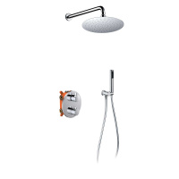 Душевой комплект VSFW-101TCH термостатический встраиваемый, двухрежимный, хром - Gidratop.ru изображение