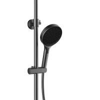 Душевая стойка Inspire VSFS-3I12TGM термостатическая с изливом, 30см верх.душ, вороненая сталь - Gidratop.ru изображение