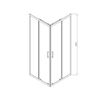 Душевой уголок Alpha VSS-3AL100CLG, 1000*1000, брашированное золото, стекло прозрачное - Gidratop.ru изображение