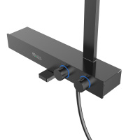 Душевая стойка Inspire VSFS-3I13TGM термостатическая с изливом, вороненая сталь - Gidratop.ru изображение