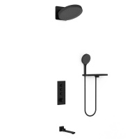 Душевой комплект VSFW-433TI3RMB встраиваемый, термостатический, трехрежимный, черный - Gidratop.ru изображение