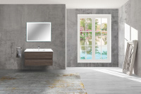 База под раковину Gio 100 подвесная, 2 выкатных ящика soft-close, R.Oak - Gidratop.ru изображение