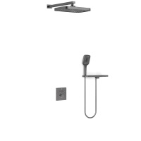 Душевой комплект VSFW-321MT1RGM встраиваемый, термостат, двухрежимный, вороненая сталь - Gidratop.ru изображение