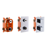 Душевой комплект VSFW-102TCH термостатический встраиваемый, двухрежимный, хром - Gidratop.ru изображение