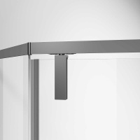 Душевой уголок Slim-N VSP-4SN100CLGM, 1000*1000, вороненая сталь, стекло прозрачное - Gidratop.ru изображение