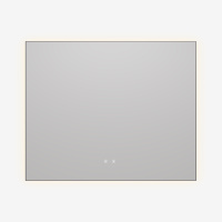 Зеркало LED VLM-4F100GM-2 1000х800 c сенсорным выключателем, антизапотевание, вороненая сталь - Gidratop.ru изображение