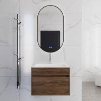 База под раковину Chiara 600 подвесная, 1 выкатной ящик soft-close, C.Oak - Gidratop.ru изображение