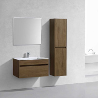 База под раковину Chiara 800 подвесная, 1 выкатной ящик soft-close, T.Oak - Gidratop.ru изображение