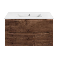 База под керамическую раковину Mia 900 подвесная, 2 выкатных ящика soft close, R.Wood - Gidratop.ru изображение