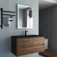 База под раковину Gio 1000 подвесная, 2 выкатных ящика soft-close, C.Oak - Gidratop.ru изображение