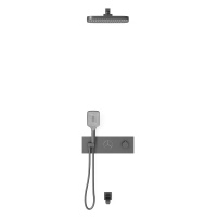 Душевой комплект VSFW-432T1GM встраиваемый, термостатический, 3 режима, вороненая сталь - Gidratop.ru изображение