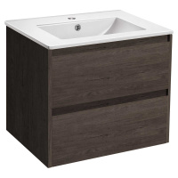 База под раковину Gio 600 подвесная, 2 выкатных ящика soft-close, R.Oak - Gidratop.ru изображение