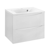 База под раковину Mia 650 подвесная, 2 выкатных ящика soft close, G.White - Gidratop.ru изображение