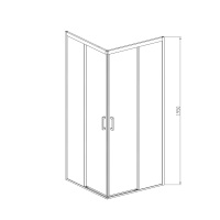 Душевой уголок Soft VSS-3SO900CLGM, 900*900, вороненая сталь, стекло прозрачное - Gidratop.ru изображение