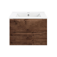 База под керамическую раковину Mia 700 подвесная, 2 выкатных ящика soft close, R.Wood - Gidratop.ru изображение