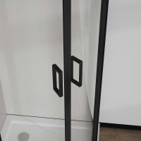 Душевой уголок City VSQ-5CT900CLB, 900*900, черный матовый, стекло прозрачное - Gidratop.ru изображение