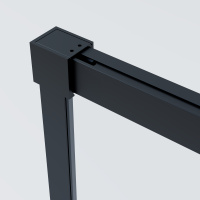 Душевая дверь Soft 2 VDS-3SO2140CLB, 1400, черный, стекло прозрачное - Gidratop.ru изображение