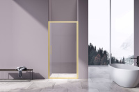 Душевая дверь Slim 8mm VDP-4SL900CLG, брашированное золото, стекло прозрачное - Gidratop.ru изображение