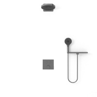 Душевой комплект VSFW-4I211RGM встраиваемый, двухрежимный, вороненая сталь - Gidratop.ru изображение