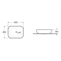 Раковина керамическая Vincea VBS-101MA, 505*405*140, накладная, цвет антрацит матовый - Gidratop.ru изображение
