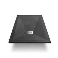 Поддон для душа из искусственного камня  VST-4SR8011A, 1100*800*25, антрацит - Gidratop.ru изображение