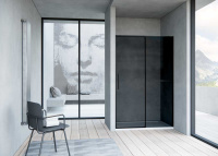 Душевая дверь Slim Soft VDS-1SS120CGB, 1200, черный, стекло тонированное - Gidratop.ru изображение