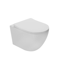 Унитаз подвесной Globo VT1-14ST Tornado, цвет белый, ультратонкое сиденье soft-close - Gidratop.ru изображение