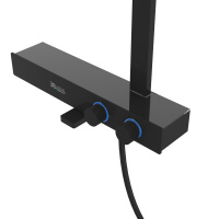 Душевая стойка Inspire VSFS-3I13TMB термостатическая с изливом, черный - Gidratop.ru изображение